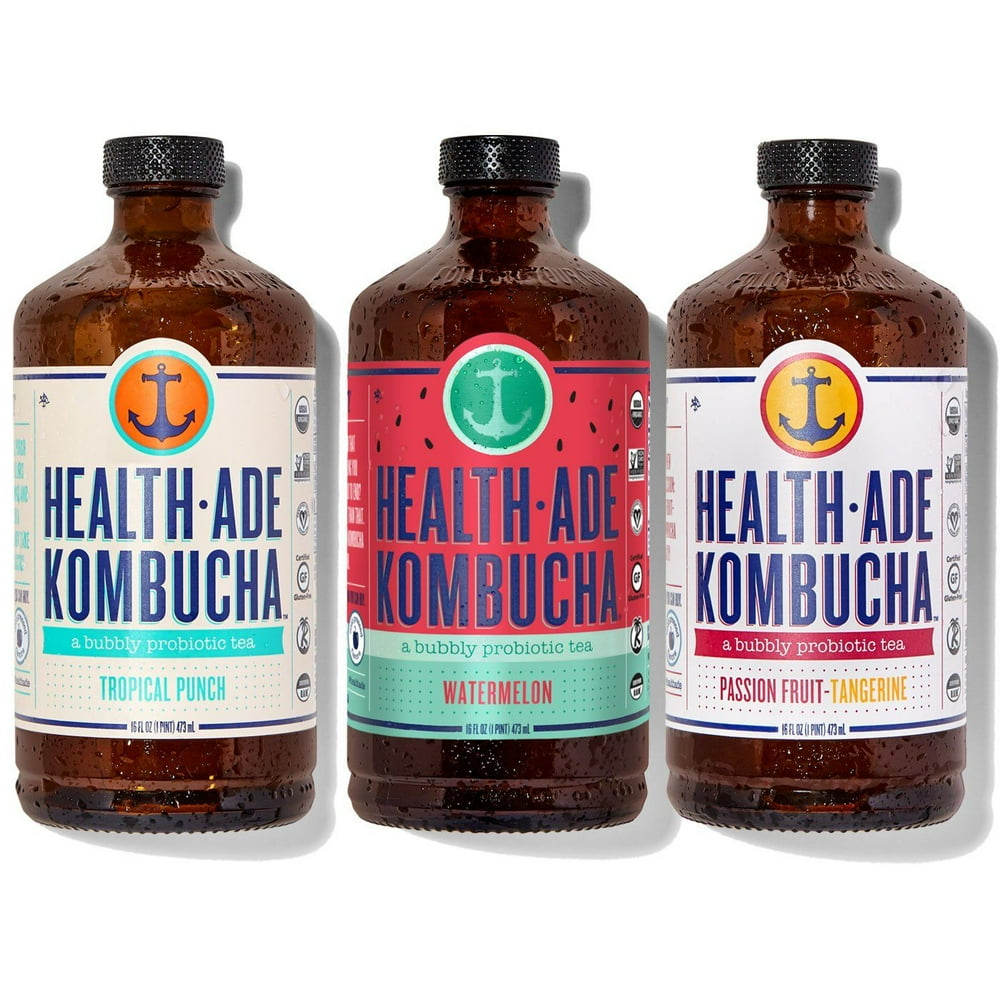 Health-Ade Kombucha, Paradise Variety Pack - 12 Pack - Walmart.com