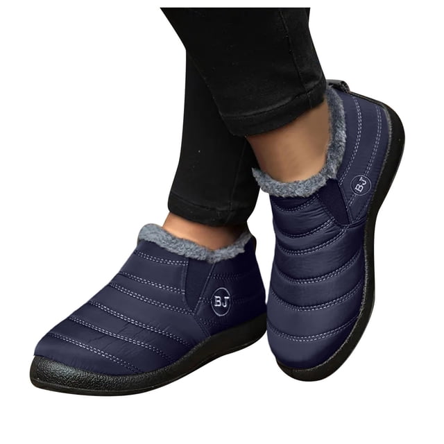 Bottes de Neige Leozcaa pour Femmes, Bottines d'Hiver Chaudes Doublées, Imperméables, Bottillons d'Extérieur, Chaussures Confortables