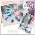 thumbnail image 5 of 5 Pairs Womens Fuzzy Socks, Slipper Fluffy Cozy Comfy Socks Cabin Plush Warm Winter Sleep Home Soft Socks, 5 of 5