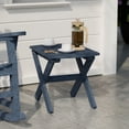 thumbnail image 3 of Wildridge Classic Rectangular Side Table, Patriot Blue - Outdoor Weather Resistant Recycled Plastic Furniture for Patio, 3 of 4