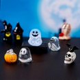 thumbnail image 4 of 12pcs/Set Mini Cartoon Ghost Skull Tombstone Ghost Face Pumpkin Halloween Dollhouse Resin Decoration, Accessories Material Small Ornaments, 4 of 5