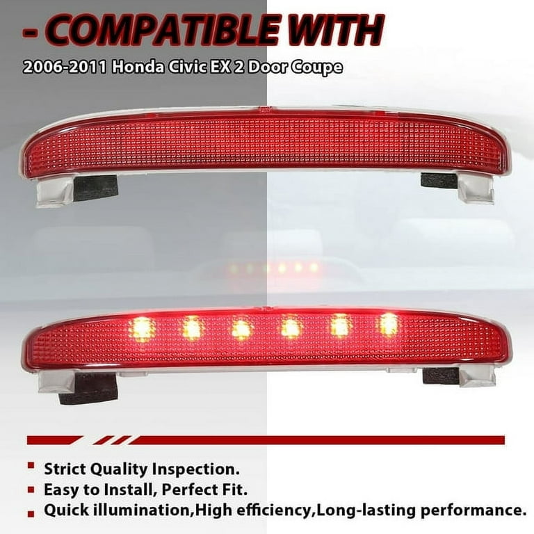 Kojem 3rd Brake Light High Mount Stop Lamp LED for 2006-2011 Honda