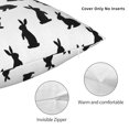 thumbnail image 3 of Yiaed Black Rabbit Print Pillow Covers Super Soft Decorative Square Throw Pillow Covers Case Cushion Covers for Sofa Couch Bedroom Car Decor（No pillow core）-26"x26", 3 of 7