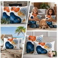 thumbnail image 4 of 2 Pack Outdoor Waterproof Throw Pillow Covers,Boho Terracotta Aesthetic Decorative Square Pillow Case Patio Pillowcases for Chair Couch Sofa 16x16in, 4 of 9