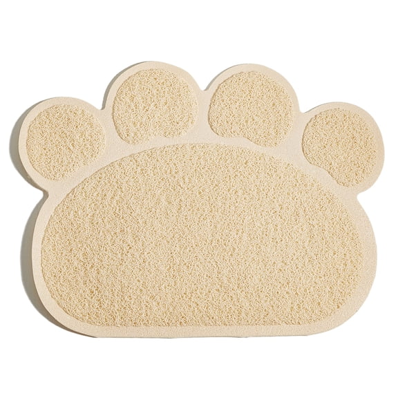 Greeniant Exquisitos manteles individuales artesanales: tapete para atrapar arena para gatos, resistente a desgarros, con costuras finas y que no Aseo de mascotas Beige