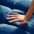 thumbnail image 3 of Anpport 3-in-1 Convertible Sleeper Sofa Bed, Pull-Out Loveseat Couch with Adjustable Back for Small Spaces, Velvet Fabric, 55", Blue, 3 of 6