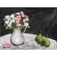 thumbnail image 2 of Persillon, Francoise 18x15 White Modern Wood Framed Museum Art Print Titled - Poires et roses d Elisa, 2 of 4