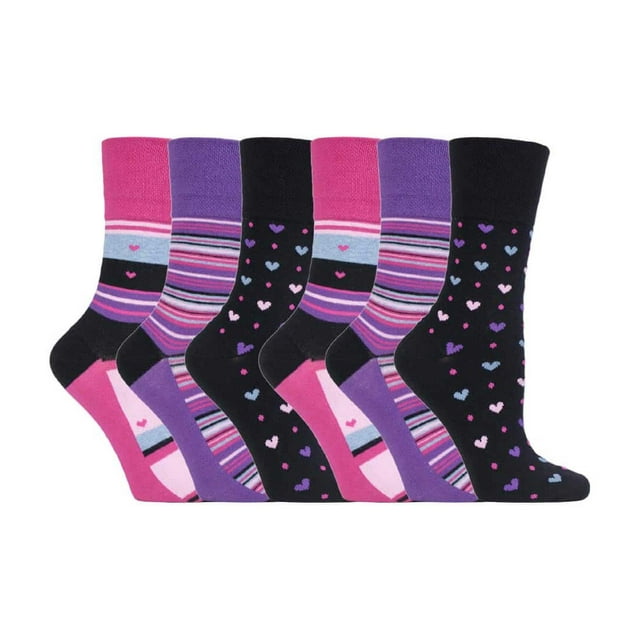 Gentle Grip - 6 Paires Chaussettes pour Dames Gentle Grip Sans Élastique