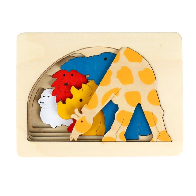 Swedish Uncle Wood exquisite wooden multi-layer puzzle 3-6 years old children's educational imported odorless wooden toys