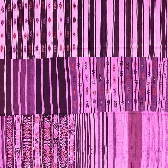 Ahgly Company Machine Washable Indoor Square Southwestern Pink Country Area Rugs, 8' Square