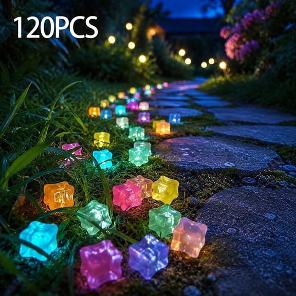 Glowing Luminous Ice Cubes Multicolor Resin Squares, Reusable Fluorescent Pebbles for Vase Aquarium Garden Decor, Party Table Centerpiece Night Event Display, 0.55" x 0.55", KTFgvq