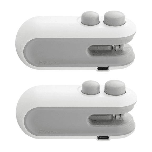 Mini Bag Sealer, 2 in 1 Heat Sealer with Cutter, Portable Resealer Machine,Plastic Heat Seal Sealer Kitchen Gadget for Mylar/Food Storage Bags. (2 pack)