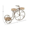thumbnail image 4 of DecMode 31" x 10" x 23" 2 Tier Brown Metal Bike Plantstand, 4 of 13