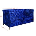 thumbnail image 5 of HMD Aliston Flared Arm 3-Seater Sofa, Shiny Blue, 5 of 5