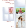 thumbnail image 5 of 30 Pack 120 Pockets 3.5x5” Photocard Sleeves for 6 Ring A5 Binder, Ultra-Clear Photo Sleeves, Double-Sided 2 Pocket Photo Pages, Top Loading Photo Sheet Protector for Photos, Postcards, Seed Packets, 5 of 7