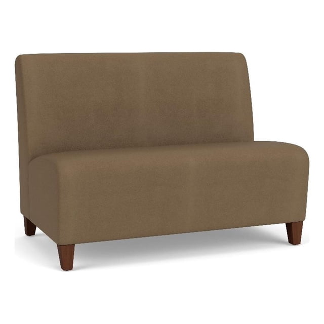 Lesro Ravenna Reception Armless Loveseat in Brown