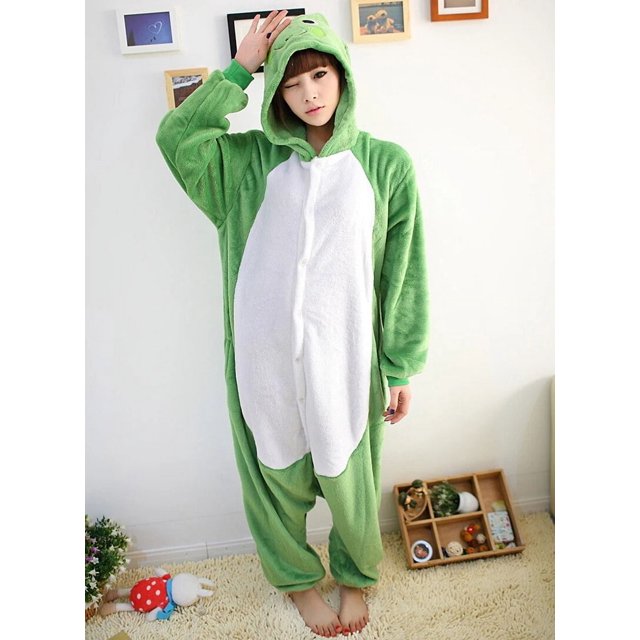 Adultos niños familia Onesie ropa de dormir franela Animal Rana dibujos animados pijamas Unisex Navidad Halloween Anime Cosplay disfraces mono