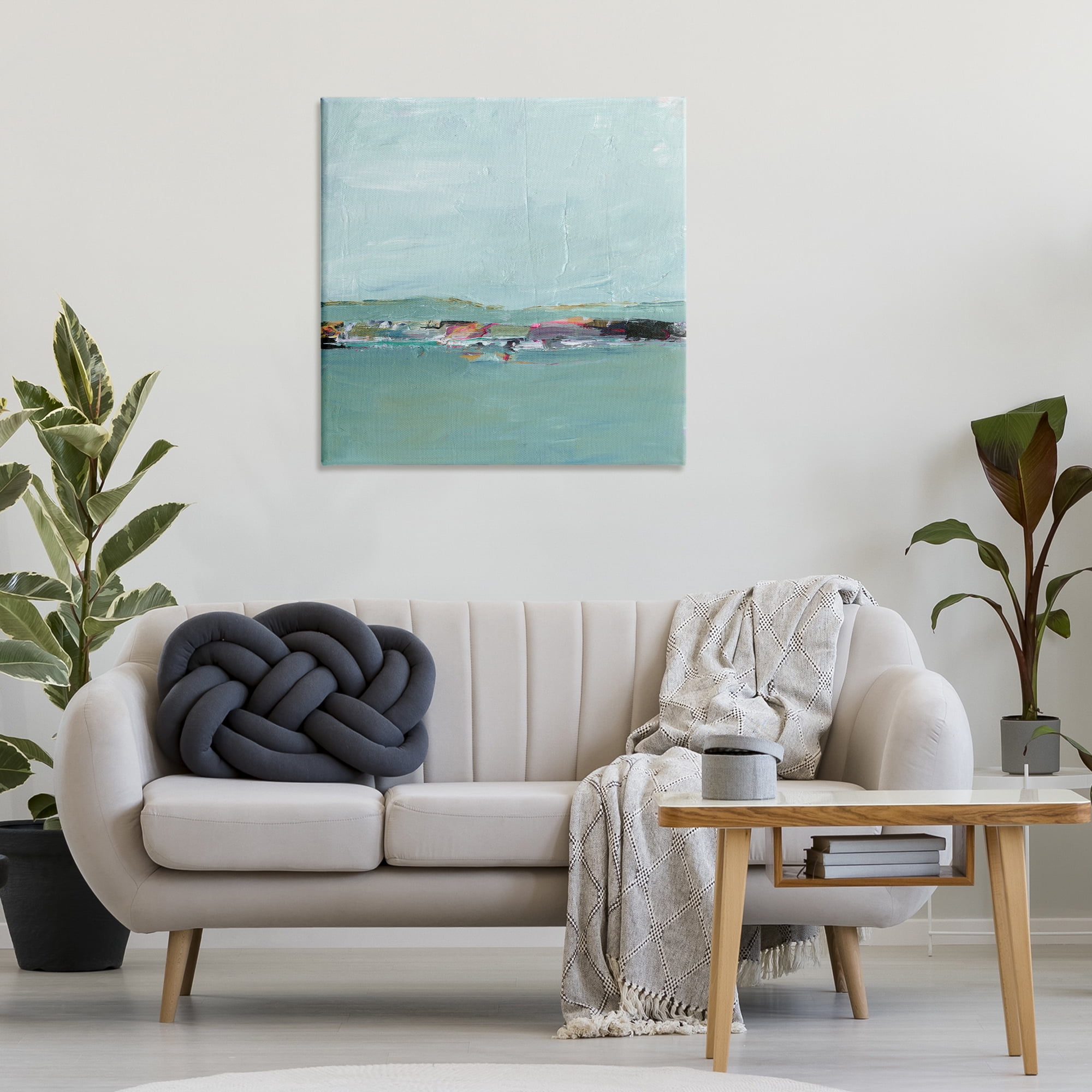 Stupell Industries Distant Ocean View Landscape & Nature Painting Wrapped Canvas Art Print Wall Art, 30 x 30