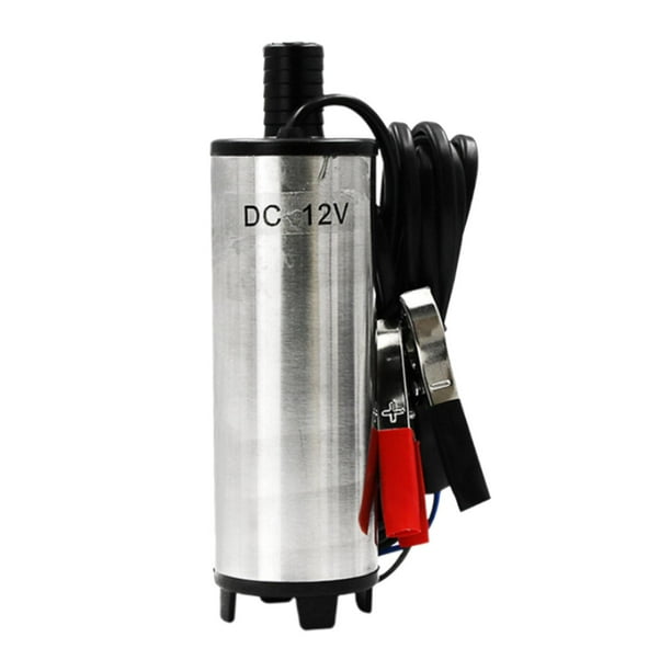 Bomba de transferencia de agua y aceite, pequeña bomba de agua, bomba eléctrica para coche, cable de alimentación de 3 m. Clip de 12V 51mm