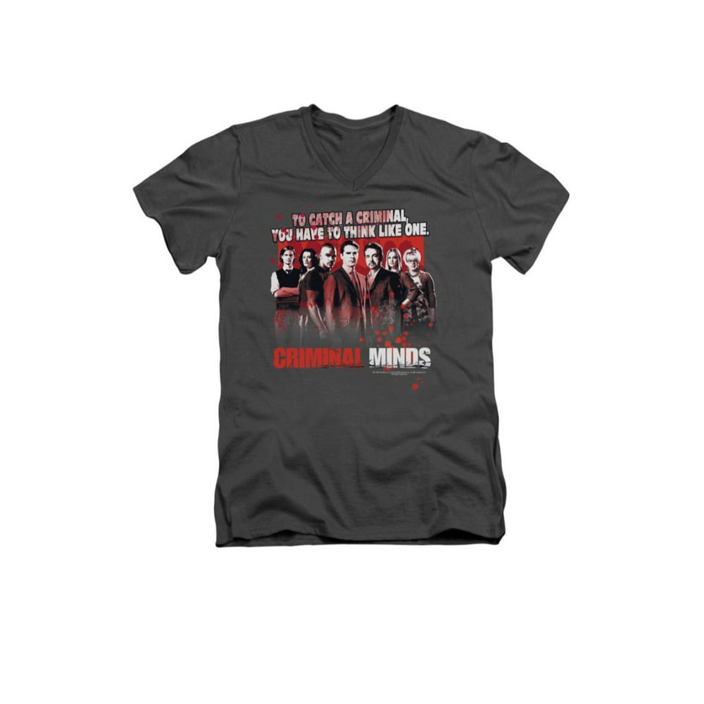 Criminal Minds - Criminal Minds TV Show CBS Think Like One Adult V-Neck T-Shirt Tee - Walmart