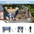 thumbnail image 3 of Olurrisa Collapsible Foldable Wagon,Wagons Carts Foldable with Wheels,Utility Grocery Folding Wagon for Sand Garden Sports Shopping Outdoor,Large Capacity 250LBS, 3 of 5