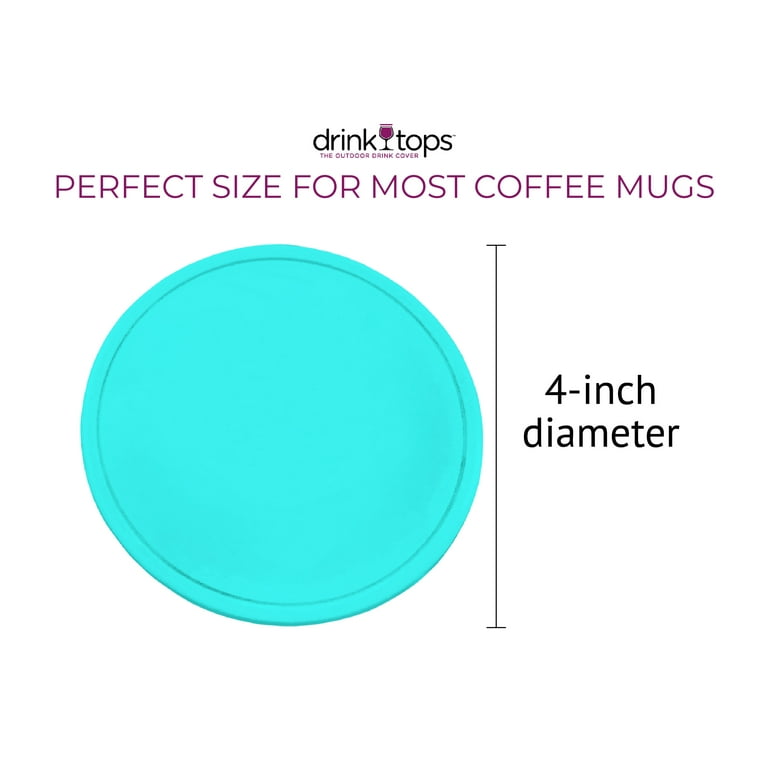 Drink Tops Tap and Seal Coffee and Tea Covers- Gently Suctions to Mugs to  Keep Drinks Warmer Longer and Reduce Splashing- BPA Free Silicone Coffee Mug  Cover- 4pk - Summer Crush 