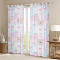 thumbnail image 2 of Manfei Pink Kawaii Flowers Blackout Curtains,Cute Coquette Bowtie Window Curtains Pack of 2 (38x45 Each), 2 of 6