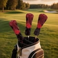 thumbnail image 2 of Uorisanigo Golf Club Head Covers for Drivers, Fairway Woods and Hybrids, 3Pcs Red Cobweb Spider Golf Headcovers Set with Soft Lining, Waterproof PU Accessories Gift for Women Men, 2 of 7