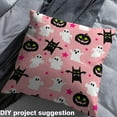 thumbnail image 2 of jejeloiu Cartoon Halloween Ghost Fabric by the Yard 1 Yard,Trick Or Treat Home Decor Fabric by the Yard,Spooky Pumpkin Kitten Sewing Fabric For Girls,Breathable Home Decor, 2 of 6