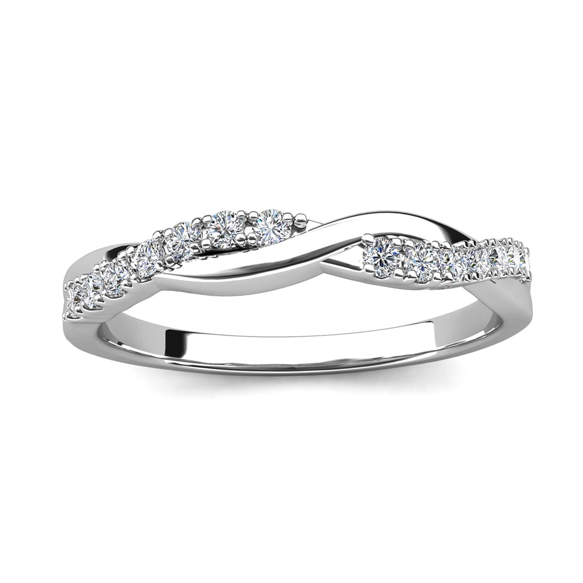 Moissanite by Cate & Chloe Avery 925 Sterling Silver Promise Ring 0.21TCW for Women, Gift for Her