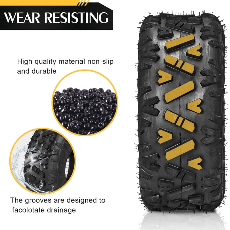 Ktaxon Set of 2 19x7-8 ATV & Mini Bike Tires, 4PR Tubeless All