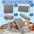 thumbnail image 2 of Modular Kids Play Couch Convertible Toddler Building Fort Sofa and Cushion Child DIY Floor Sofa for Sleeping Playroom Bedroom for Boys and Girls, 2 of 4