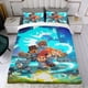 thumbnail image 4 of Dragon Striker Conjunto de sábanas temático, trío de piezas, cómodo y amigable con la piel, diseño único, regalo de decoración para el hogar para familiares, amigos y fans,140cm *210cm, 4 of 6