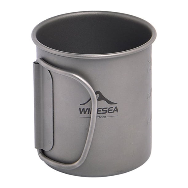 Yuarrent Widesea-taza de agua de 200ml para acampar, jarra para beber turística portátil, lavable, para calentar al aire libre, taza de Kits de desorden para acampar