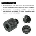 thumbnail image 4 of Uxcell Mic Stand Adapter M8 Female to 3/8 Male Camera Screw Thread Adapter for Microphone Tripod Stand Black 2 Pack, 4 of 6