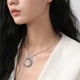 thumbnail image 4 of Collar Retro Hip Hop Año Colgante Frontera Europea y Cadena Suéter, 4 of 7