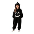 thumbnail image 2 of jiaxiM Plush Onesie, Long Sleeve Jumpsuit, Halloween Home Wear, Pumpkin Print Hooded One Piece, Relaxed Daily Night Clothing, 2 of 4
