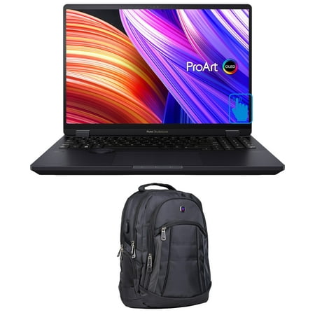 ASUS ProArt Studiobook Pro 16 Workstation Laptop (Intel i9-13980HX 24-Core, 16.0in 120 Hz Touch 3.2K (3200x2000), NVIDIA RTX 3000, 64GB DDR5 5200MHz RAM, Win 11 Pro) with 1680D Backpack