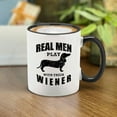 thumbnail image 3 of Shop4Ever® Real Men Play With There Wiener Ceramic Coffee Mug Funny Dachshund Weiner Dog Dad Gift (Black Handle 11 oz.), 3 of 4