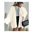 thumbnail image 6 of Women'S Oversized Cardigan Sweaters Fall Long Lantern Sleeve Knit Open Front Sweater White L, 6 of 10