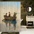 thumbnail image 2 of Manfei Aquatic Bird Pattern Shower Curtain 72Wx78L,Farmhouse Animal Bath Curtain, 2 of 5