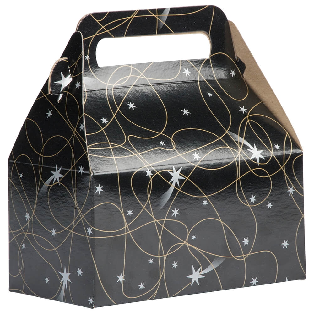 JAM Black Cardstock Gift Boxes, 3.25' x 6'