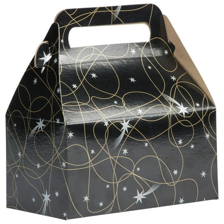 JAM Black Cardstock Gift Boxes, 3.25" x 6"