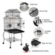 thumbnail image 4 of Antingy 55-inch Rolling Standing Triple Roof Bird Cage for Cockatiels Sun Parakeets Green-Cheeked Conures Macaw, Detachable Stand, 4 of 4