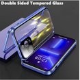 thumbnail image 5 of KOMI 360° Full Body Case Compatible with iPhone 16 Clear Case with Lock and Screen Protector Camera Protector Clear Double Sided Glass Magnetic Aluminium Alloy Bumper Case, Silver, 5 of 5