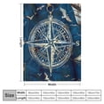 thumbnail image 4 of JRXY Pirate Adventures Throw Blanket,Marine and Nautical Elements Old Ships Compass Treasure Islands On Blue Soft Warm Decorative Throw Blanket for Bed Chair Couch Sofa White, 4 of 6