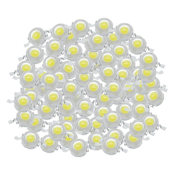 Chip de bombilla Zulema de alta potencia componentes SMD accesorios de iluminación DIY 100x 3W Blanco