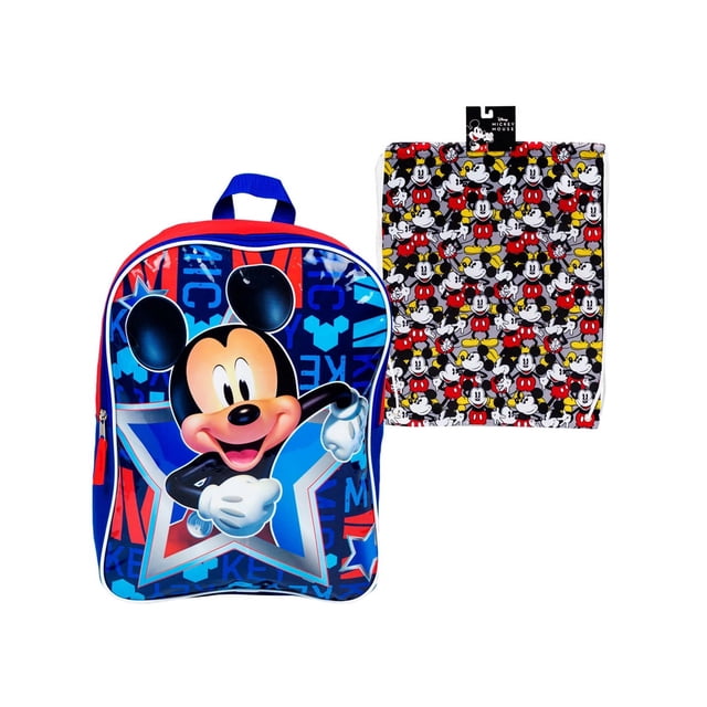 Set de Mochila Infantil con Morral Minnie o Mickey Mouse