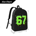 thumbnail image 3 of Women Ice Cream 67 School Bag for School and Travel, Six Seven 6 7 Two-Way Zippers Breathable Shoulder Straps, Backpack with Side Pocket 100 Day for School - Teen Unisex, 3 of 8