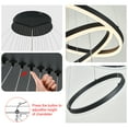 thumbnail image 6 of 9-Rings D39.4" Modern LED Chandelier Black Dimmable High Ceiling Foyer Chandeliers Entryway with Remote Control for Staircase Entryway Living Room Foyer, 3000K-6500K, 6 of 7